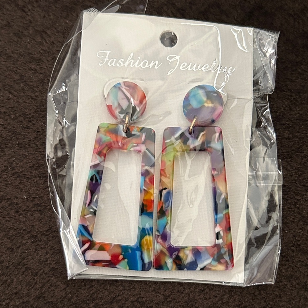 Colorful Acrylic Dangle Earrings